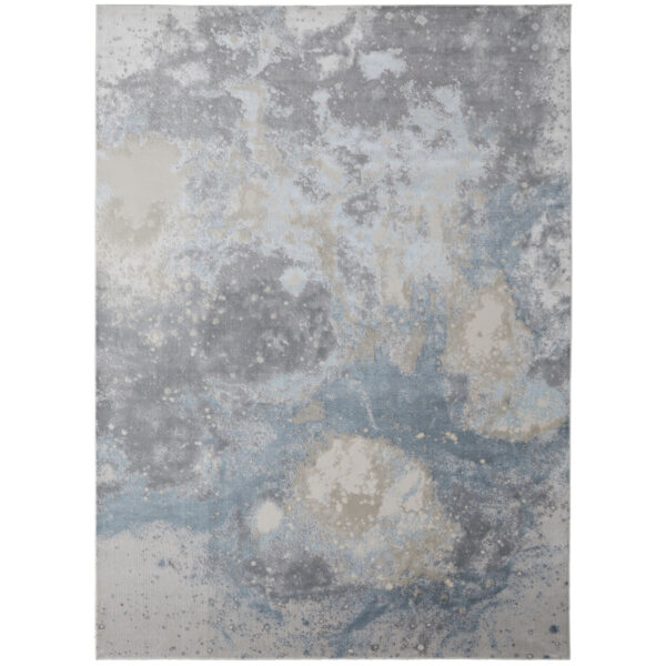 9' X 12' Blue Abstract Area Rug