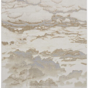 12' X 18' Ivory Tan And Gray Abstract Area Rug