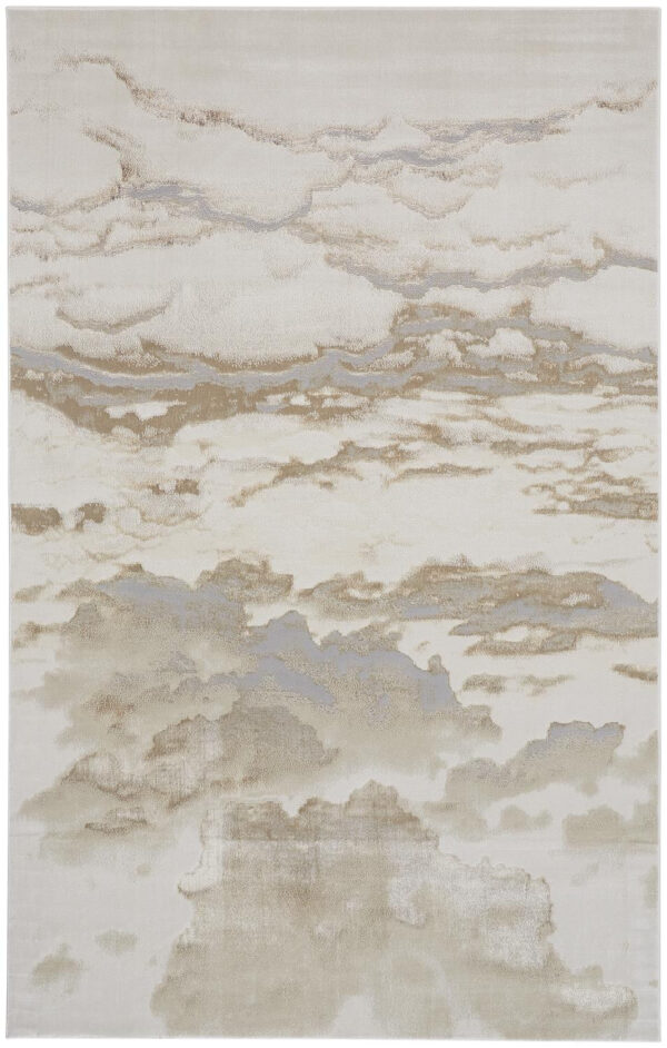13' X 20' Gray And Ivory Abstract Area Rug