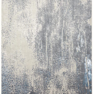 12' X 18' Gray Blue And Ivory Abstract Area Rug