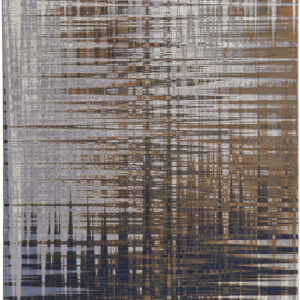 8' X 10' Blue Orange And Gray Abstract Power Loom Area Rug