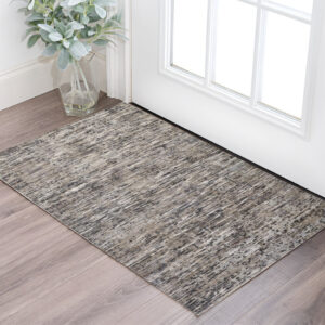 2' X 3' Gray Wool Abstract Hand Knotted Area Rug