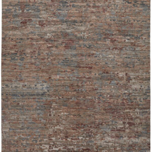 8' X 10' Red And Blue Wool Abstract Hand Knotted Area Rug