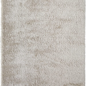 8' X 10' Ivory Shag Power Loom Stain Resistant Area Rug