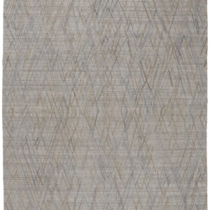 8' X 10' Gray And Blue Abstract Hand Woven Area Rug
