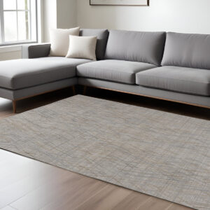 12' X 15' Gray And Blue Abstract Hand Woven Area Rug
