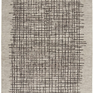 2' X 3' Tan And Brown Wool Plaid Tufted Handmade Stain Resistant Area Rug