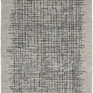 10' X 14' Gray Black And Tan Wool Plaid Tufted Handmade Stain Resistant Area Rug