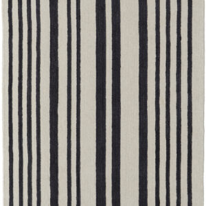 12' X 15' Ivory And Black Wool Abstract Tufted Handmade Area Rug
