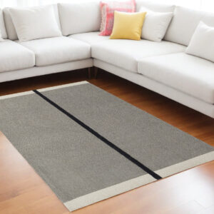 9' X 12' Black and Gray Wool Abstract Geometric Hand Tufted Area Rug