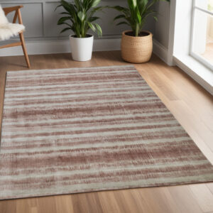 4' X 6' Tan and Ivory Abstract Hand Woven Area Rug