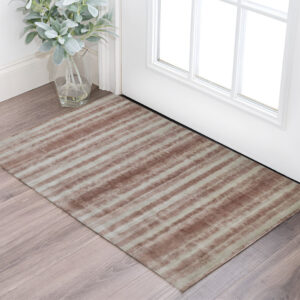2' X 3' Tan and Ivory Abstract Hand Woven Area Rug