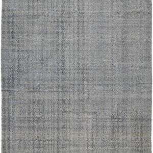 2' X 3' Gray Ivory And Blue Hand Woven Area Rug
