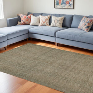 10' X 14' Green Hand Woven Area Rug