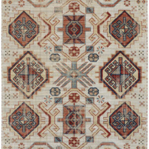 13' X 15' Abstract Power Loom Distressed Area Rug