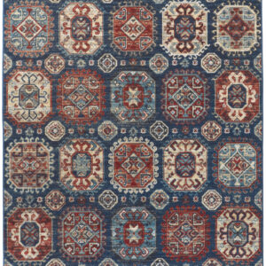 13' X 15' Abstract Power Loom Distressed Area Rug