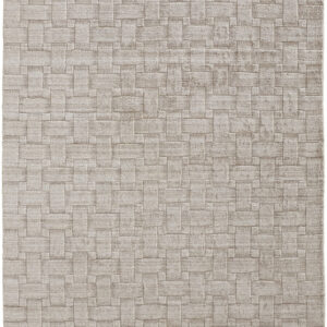 10' X 14' Ivory Striped Hand Woven Area Rug