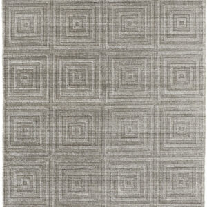 9' X 12' Gray And Silver Striped Hand Woven Area Rug