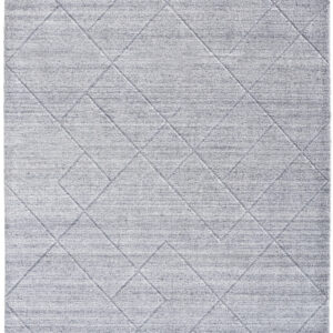 12' X 15' Gray And Silver Striped Hand Woven Area Rug