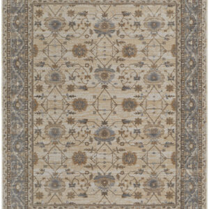 10' X 14' Tan Ivory And Gray Power Loom Area Rug
