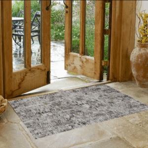 2' X 3' Brown and Ivory Abstract Power Loom Distressed Area Rug