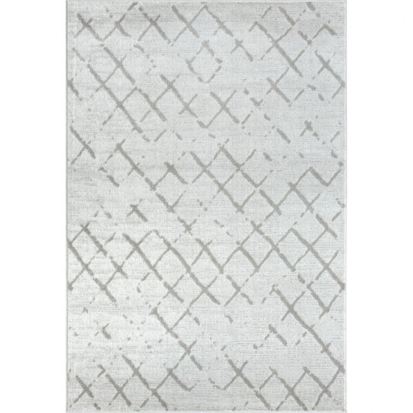 8' X 10' Cream Geometric Area Rug