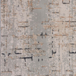 2' X 8' Cream Abstract Runner Rug