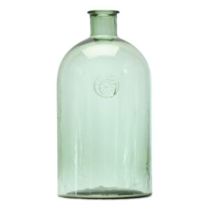 12" Green Bud Glass Table Vase