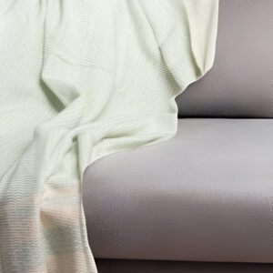 50" X 60" Turquoise Woven Cotton Striped Throw Blanket with Fringe