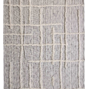 60" X 50" Gray Woven Cotton Striped Throw Blanket with Fringe