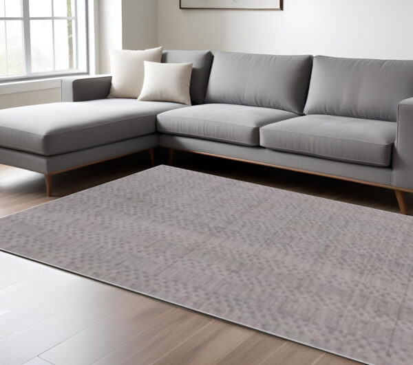 8' X 10' Charcoal Hand Loomed Area Rug