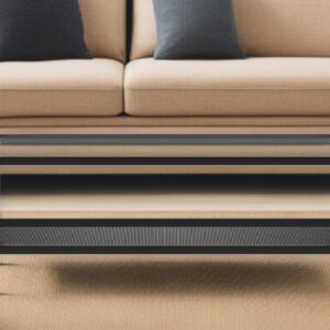 45" Clear And Black Glass And Steel Coffee Table With Shelf