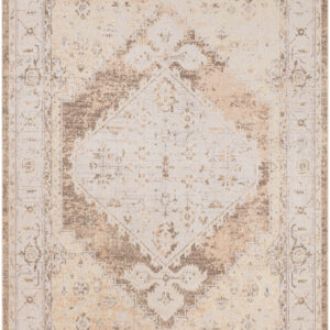 3' X 5' Sage Oriental Power Loom Distressed Washable Area Rug
