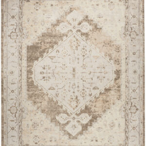 4' X 6' Sage Oriental Power Loom Distressed Washable Area Rug