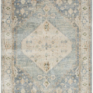 4' X 6' Gray Oriental Power Loom Distressed Washable Area Rug