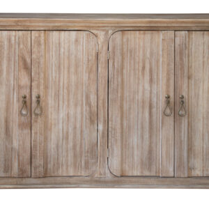 72" Sand Solid and Manufactured Wood Distressed Credenza