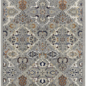 4' X 6' Green and Ivory Floral Power Loom Area Rug