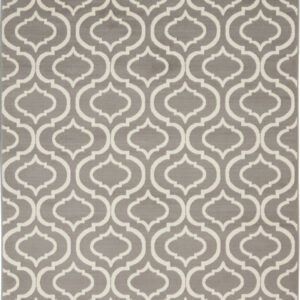 6' X 9' Gray Moroccan Power Loom Area Rug