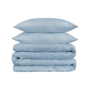 Light Blue King Cotton Blend 1200 Thread Count Washable Duvet Cover Set