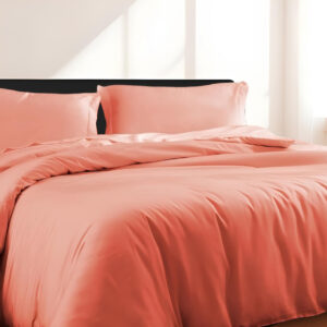 Coral King Cotton Blend 300 Thread Count Washable Duvet Cover Set