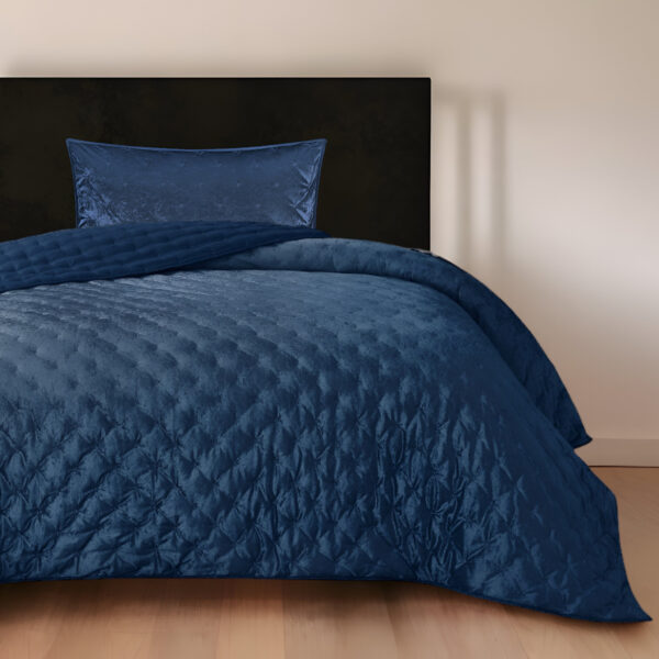Navy Blue Twin Polyester 220 Thread Count Washable Down Comforter Set