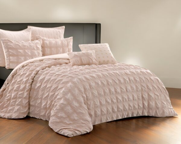 Blush King Polyester 180 Thread Count Washable Duvet Cover Set