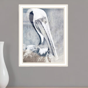 PELICAN White Framed Print Wall Art