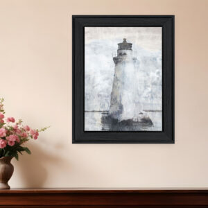 Lighthouse Black Framed Print Wall Art