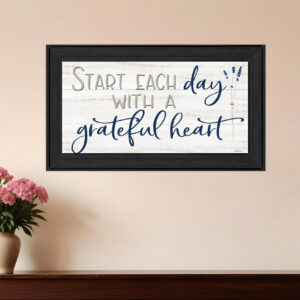 Grateful Heart Black Framed Print Wall Art