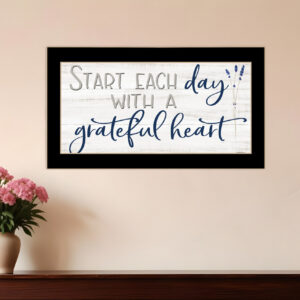Grateful Heart Black Framed Print Wall Art