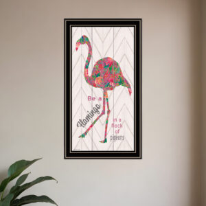 Be A Flamingo Black Framed Print Wall Art