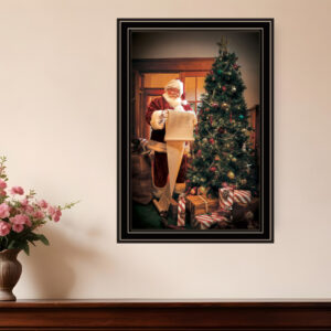 Naughty Or Nice Black Framed Print Wall Art