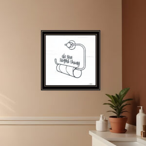 Empty Toilet Paper Roll Black Framed Print Wall Art