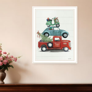 Holiday Travels White Framed Print Wall Art